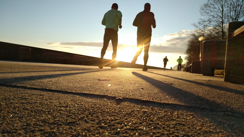 Runners at a marathon